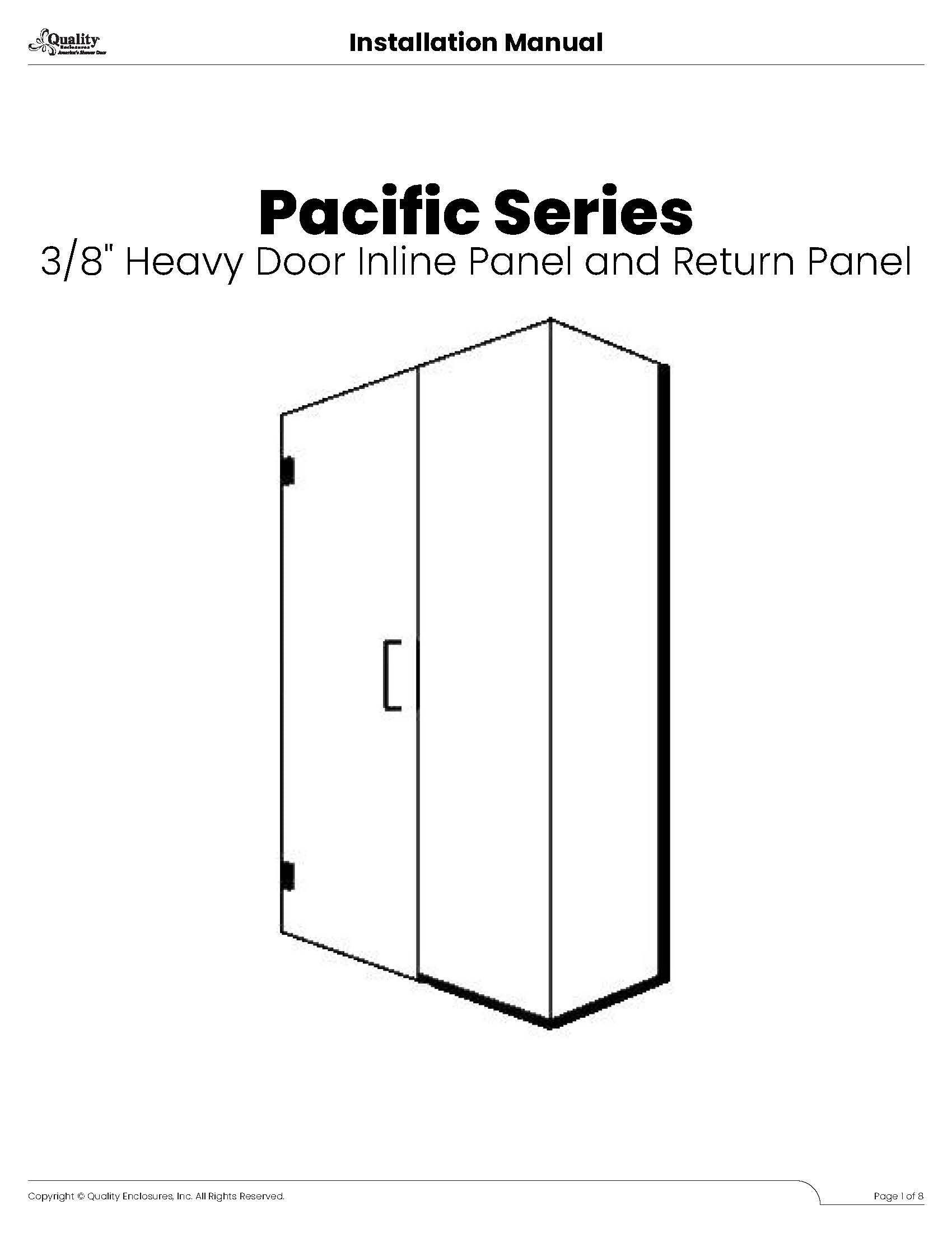 Pacific Series - Door Inline Panel and Return Panel
