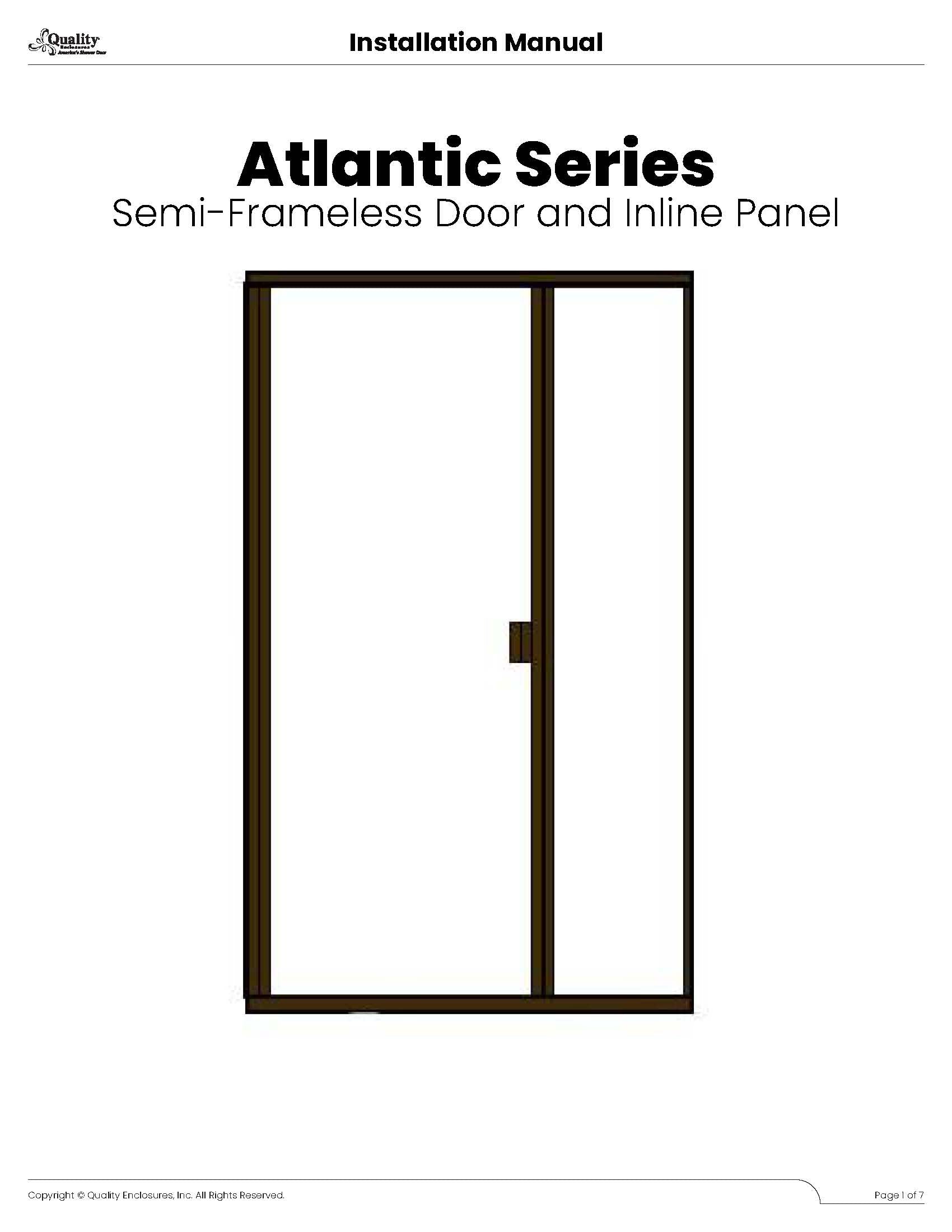 Atlantic Series - SMFL Door and Inline Panel(Edgemount Handle)