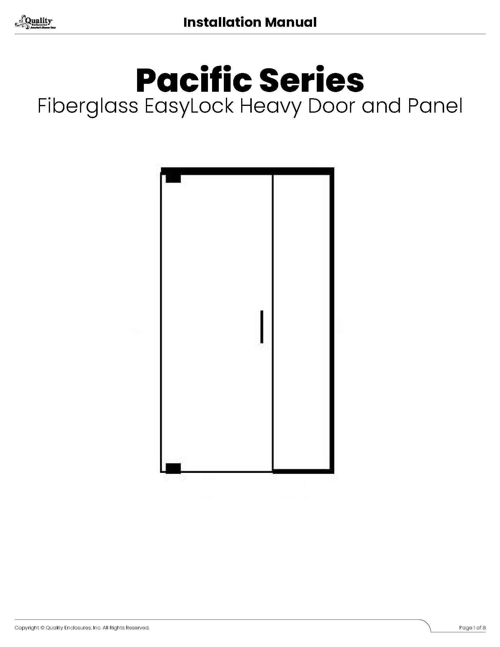 Pacific Series - Fiberglass EasyLock Pivot Door-Panel